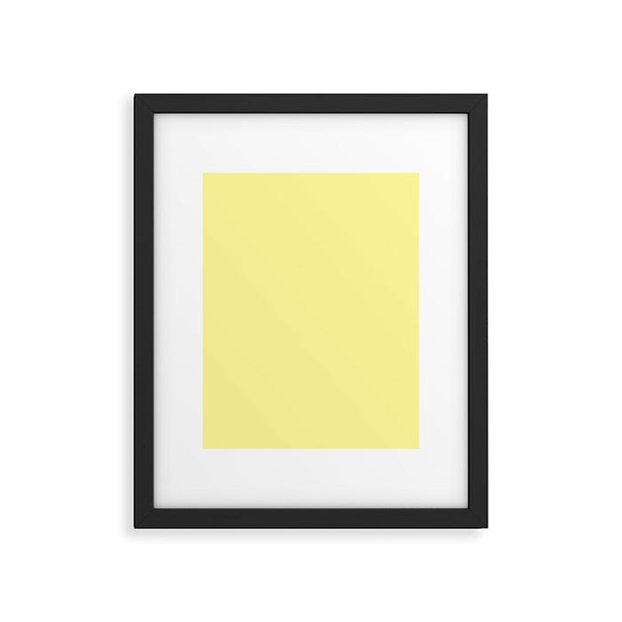 Simply Pastel Yellow Framed Art Print Gallery Image 1