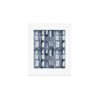 Simply Shibori Lines in Indigo Blue on Lunar Gray Art Print Gallery Image 1