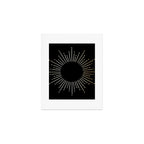 Sunburst Gold Copper Bronze on Black Art Print Gallery Image 1
