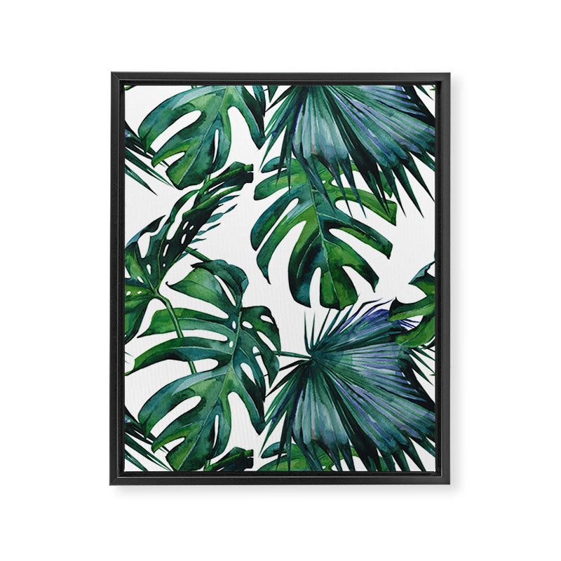 Tropical Palm Leaves Classic Framed Canvas Print Gallery Image 8