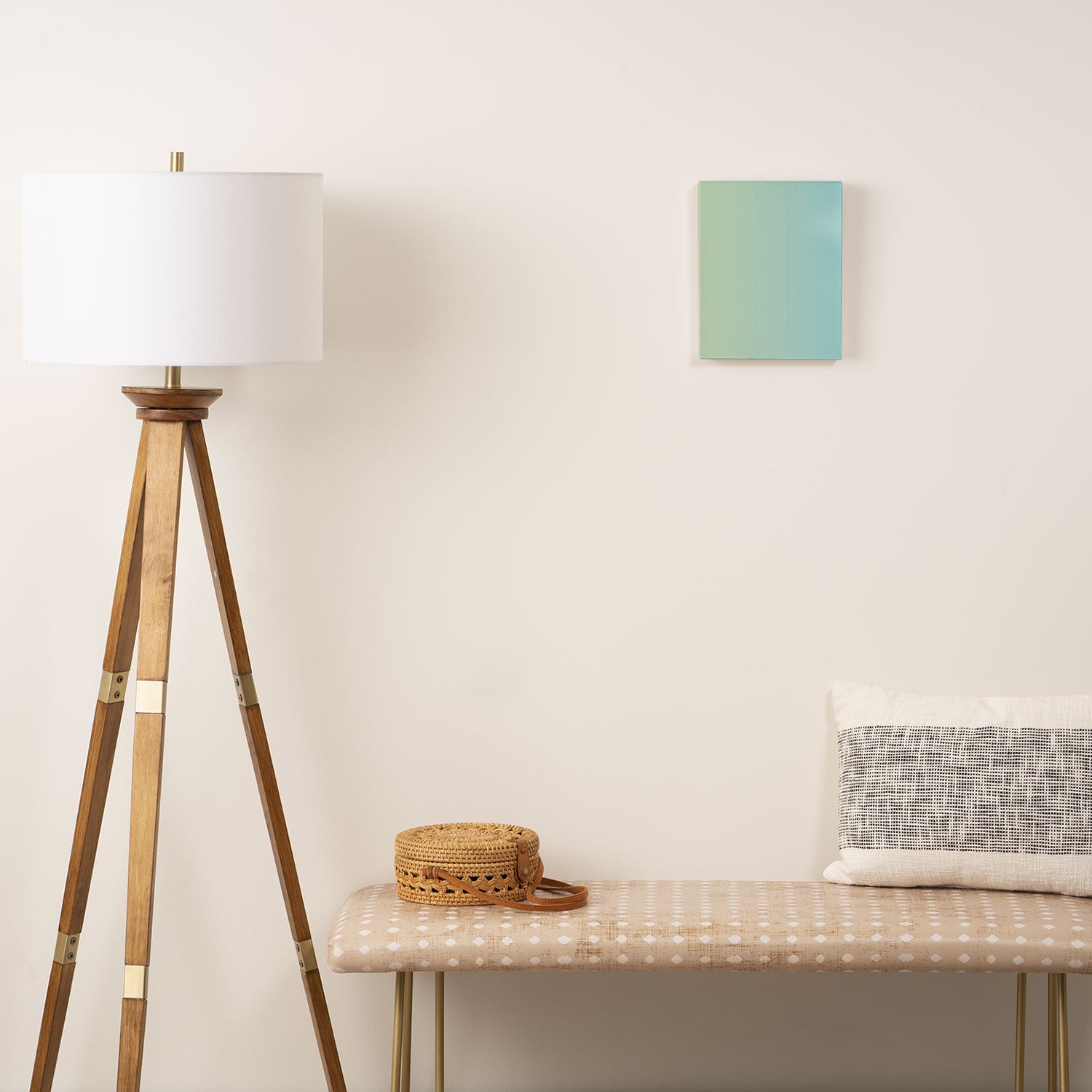 Turquoise Green Blue Gradient Canvas Print Gallery Image 2