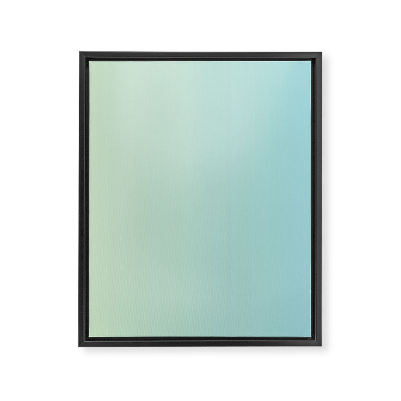 Turquoise Green Blue Gradient Framed Canvas Print Gallery Image 8