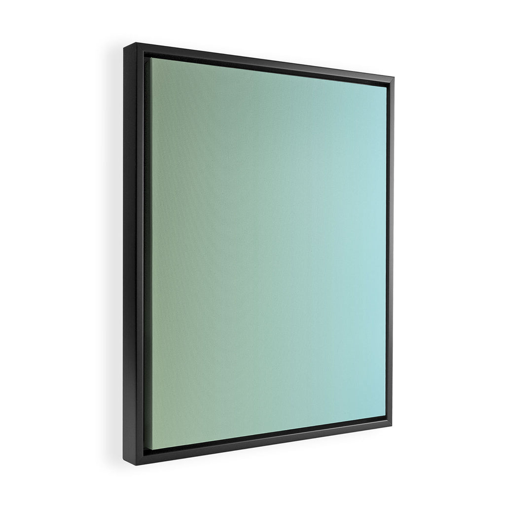 Turquoise Green Blue Gradient Framed Canvas Print Gallery Image 2