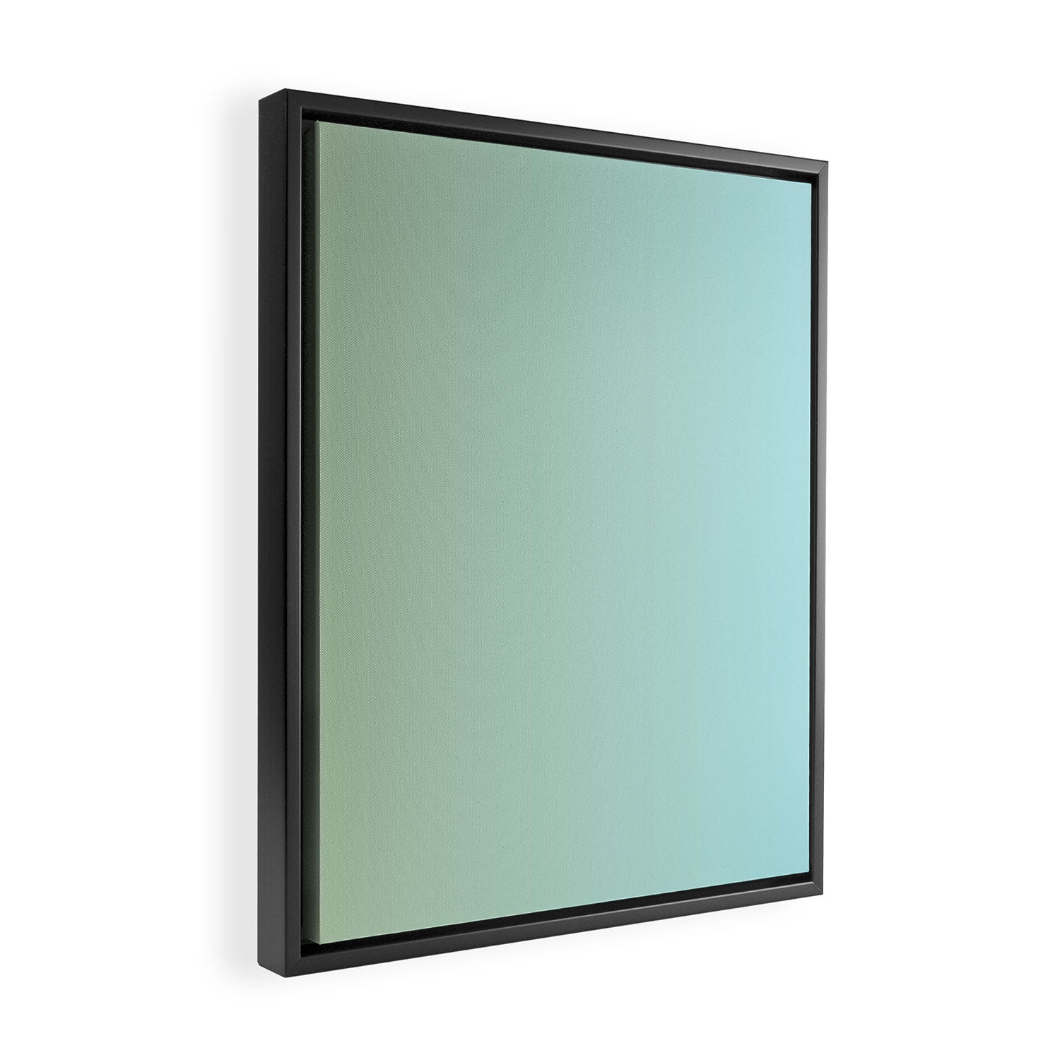 Turquoise Green Blue Gradient Framed Canvas Print Gallery Image 2