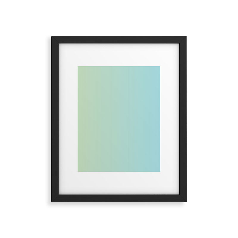 Turquoise Green Blue Gradient Framed Art Print Gallery Image 6
