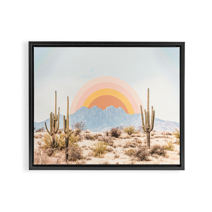 Arizona Sun rise Framed Canvas Print Gallery Image 1