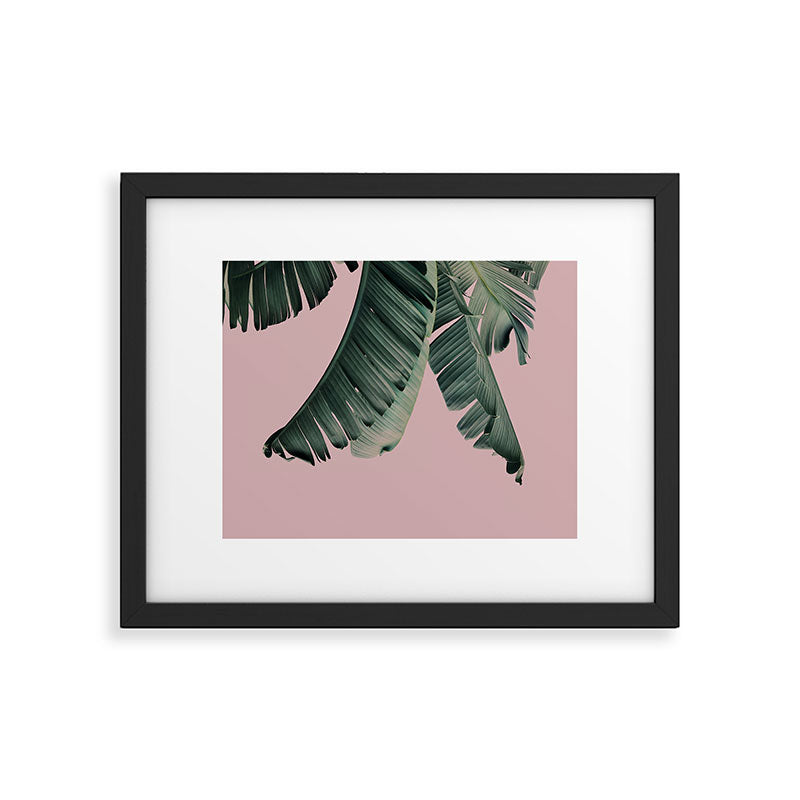 Banana Leaf Blush Framed Art Print