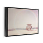 Beach hut Framed Canvas Print Gallery Image 2