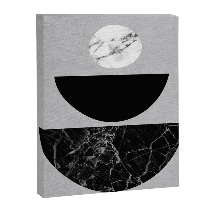 Black Half Circles Canvas Print Gallery Image 1