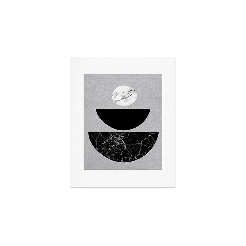Black Half Circles Art Print