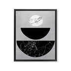 Black Half Circles Framed Canvas Print Gallery Image 6