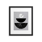 Black Half Circles Framed Art Print Gallery Image 5