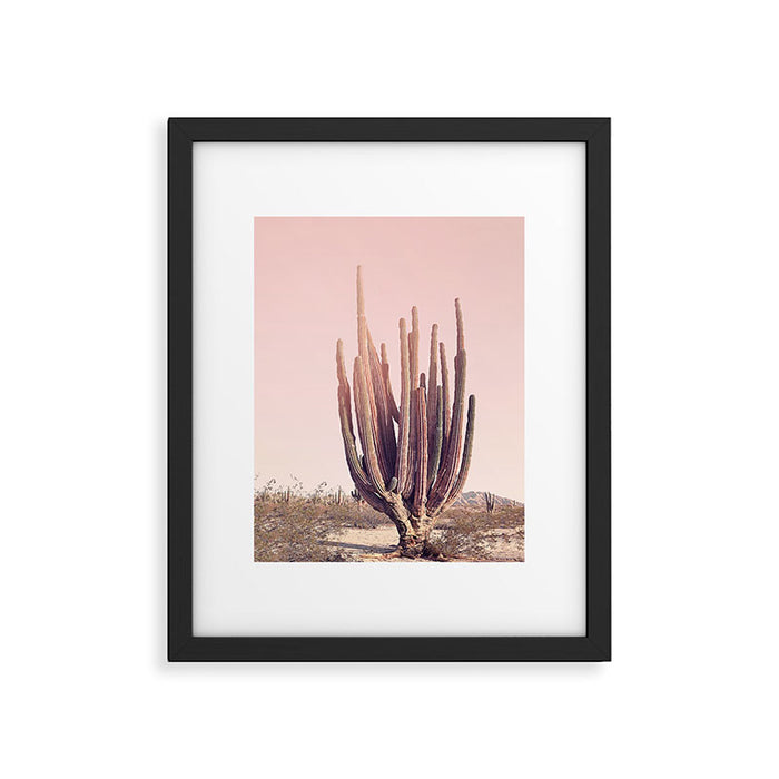 Blush Cactus Framed Art Print Gallery Image 1