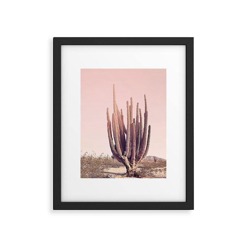 Blush Cactus Framed Art Print Gallery Image 4