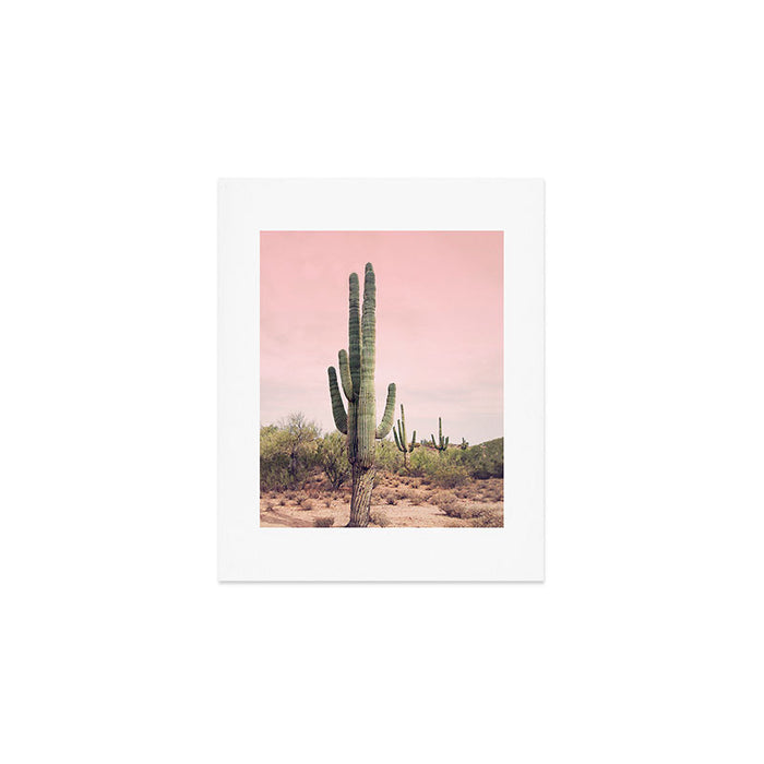 Blush Sky Cactus Art Print Gallery Image 1