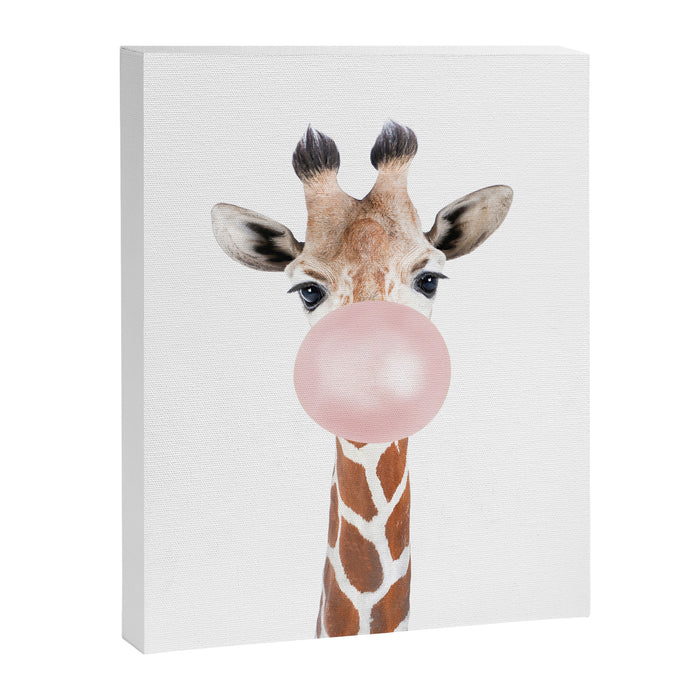 Bubble gum giraffe Canvas Print Gallery Image 1