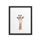 Bubble gum giraffe Framed Art Print Gallery Image 5