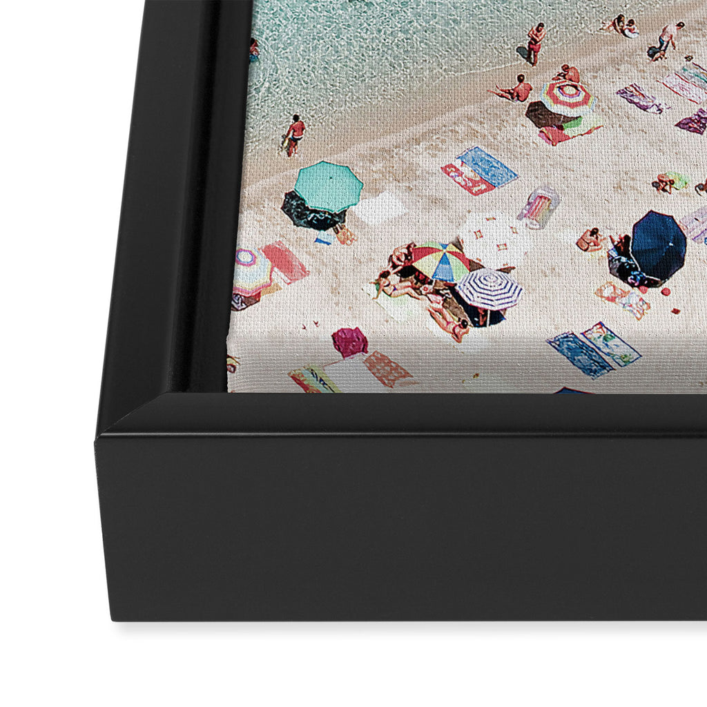 Busy Beach Framed Canvas Print Gallery Image 3