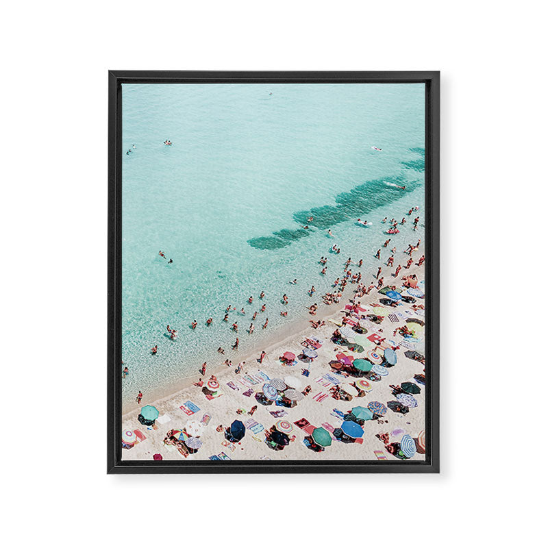 Busy Beach Framed Canvas Print Gallery Image 6