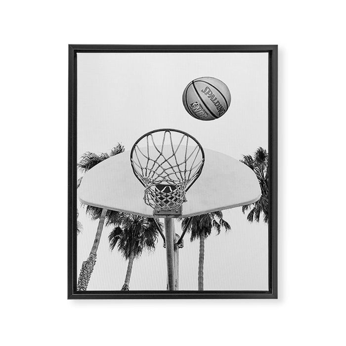 Coastal basketball Framed Canvas Print Gallery Image 1