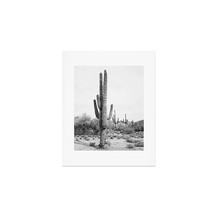 Desert Cactus BW Art Print Gallery Image 1