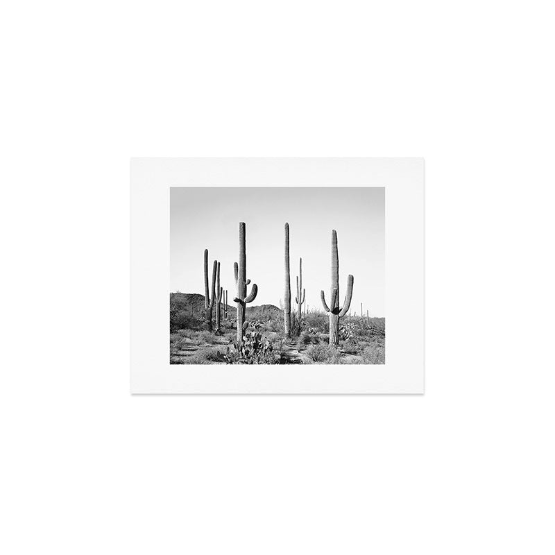 Grey Cactus Land Art Print Gallery Image 1