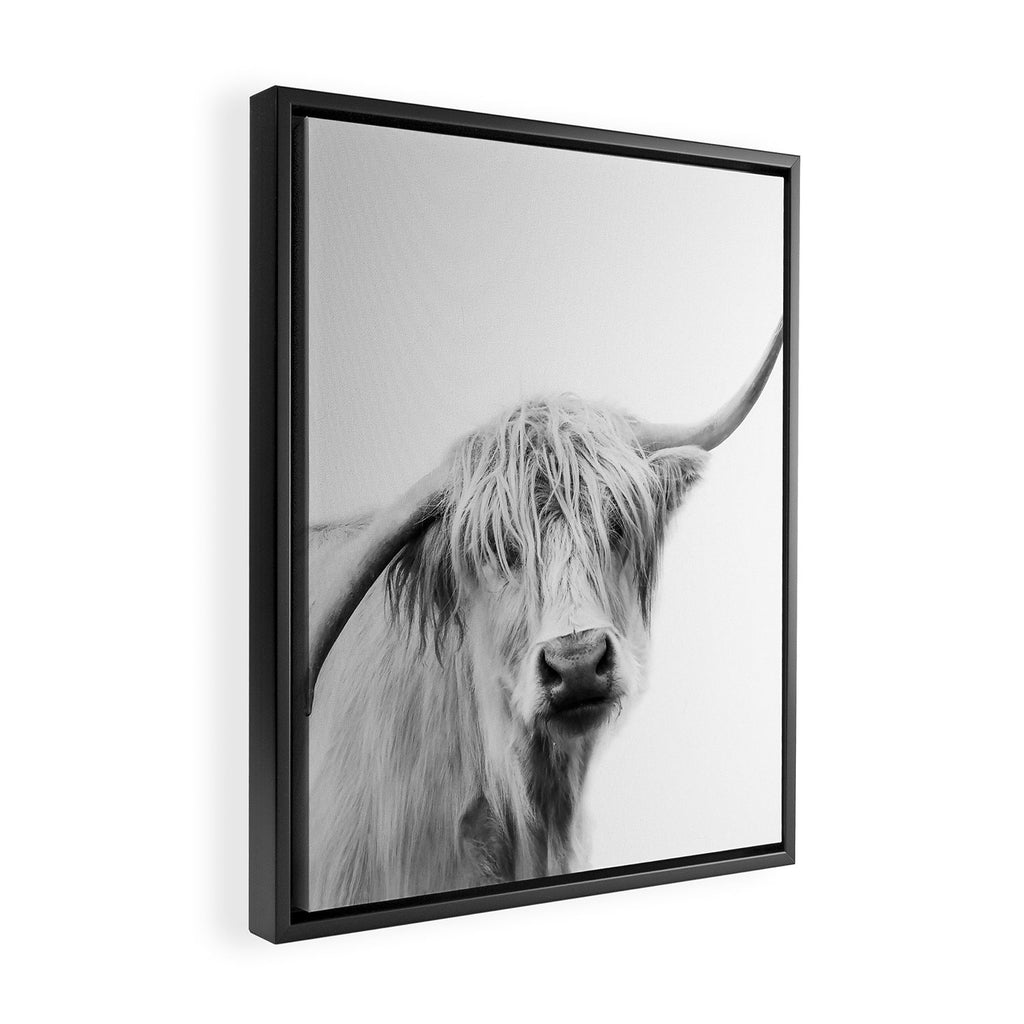 Hey Cow Framed Canvas Print Gallery Image 2