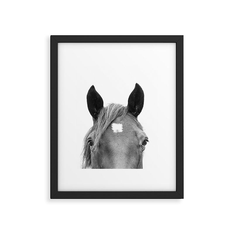 Peeking Horse Framed Art Print Gallery Image 5
