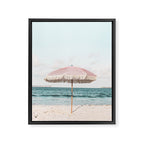 Pink Umbrella Framed Canvas Print Gallery Image 3