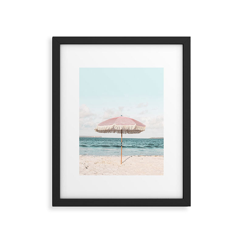 Pink Umbrella Framed Art Print Gallery Image 1
