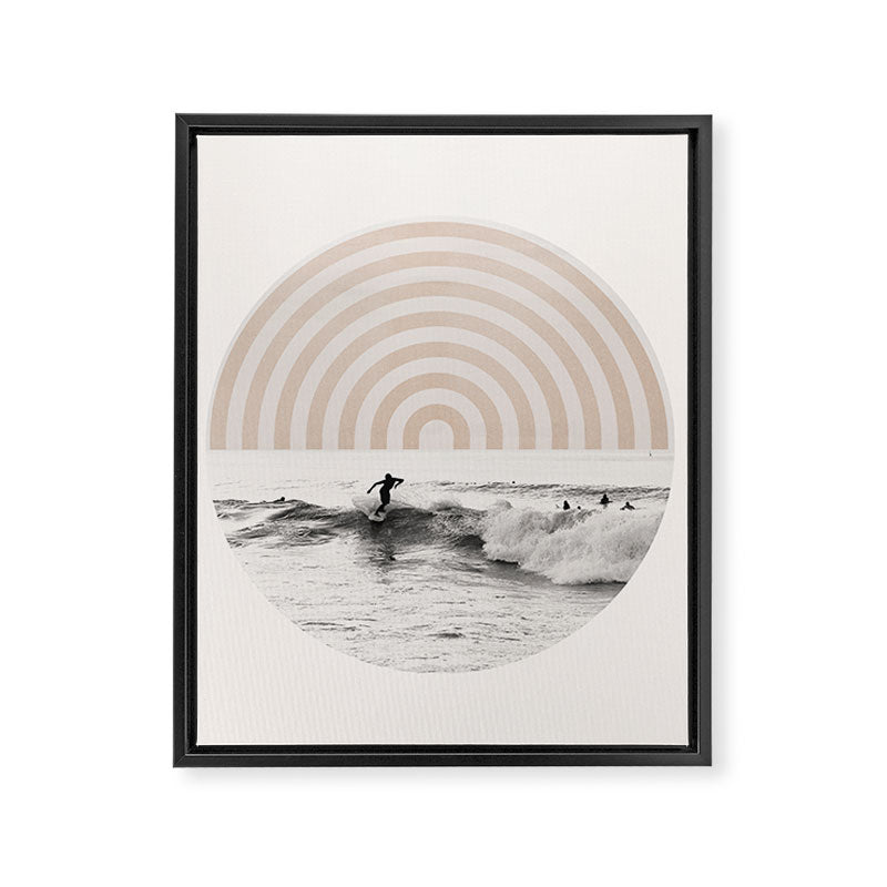 Retro Surfer Framed Canvas Print Gallery Image 6