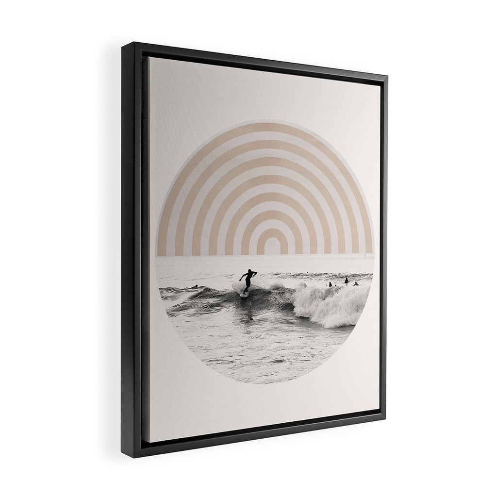 Retro Surfer Framed Canvas Print Gallery Image 2