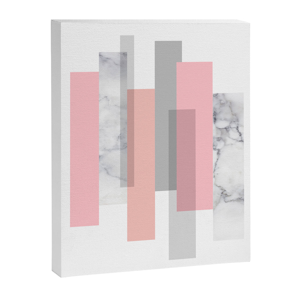 Stripes in blush and marble Canvas Print Gallery Image 6