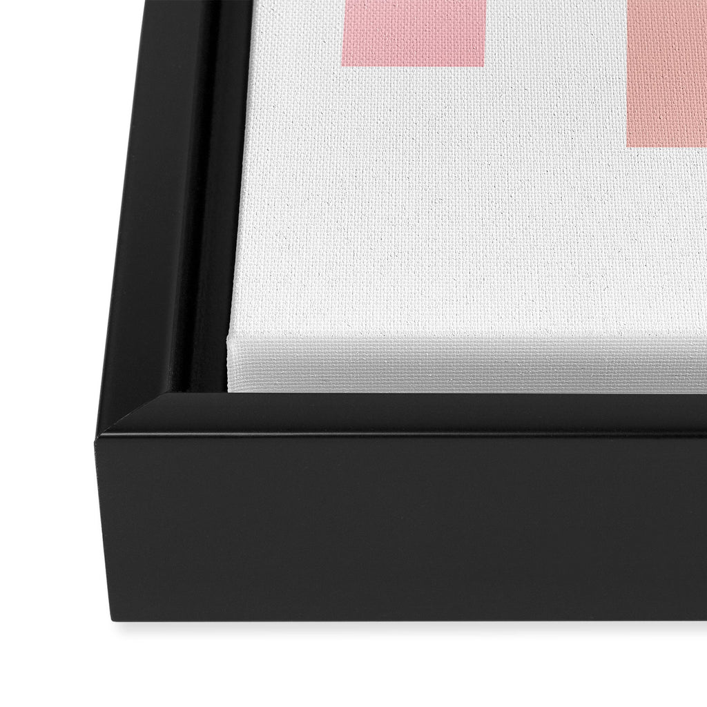 Stripes in blush and marble Framed Canvas Print Gallery Image 3