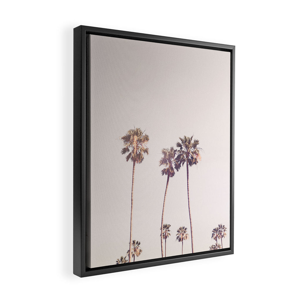 Sunny Cali Palm Trees Framed Canvas Print Gallery Image 2