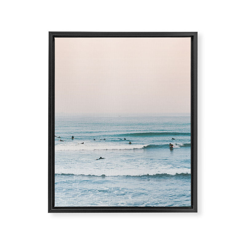 Surfers Framed Canvas Print Gallery Image 6