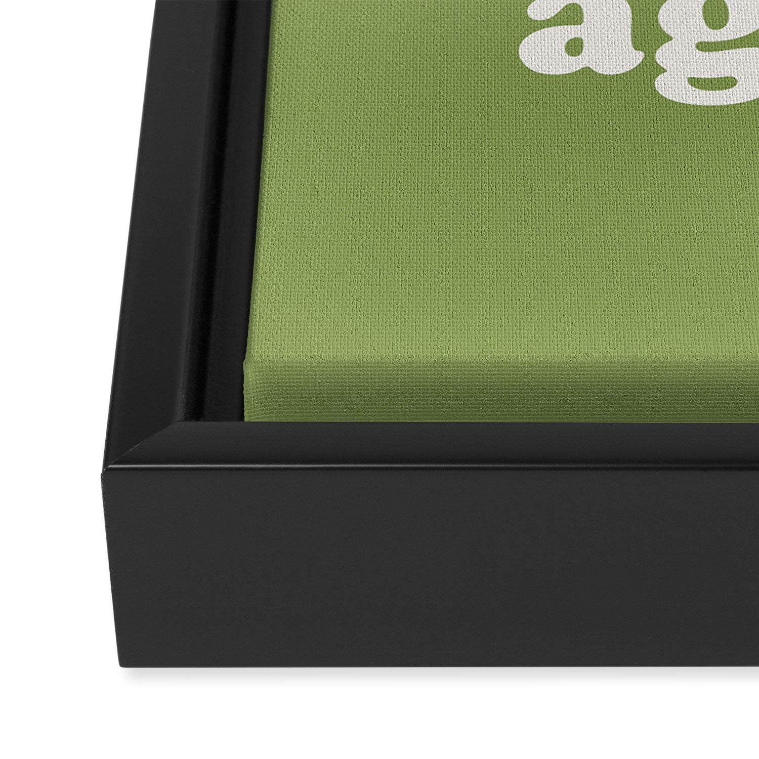 Begin Again Green Framed Canvas Print Gallery Image 3