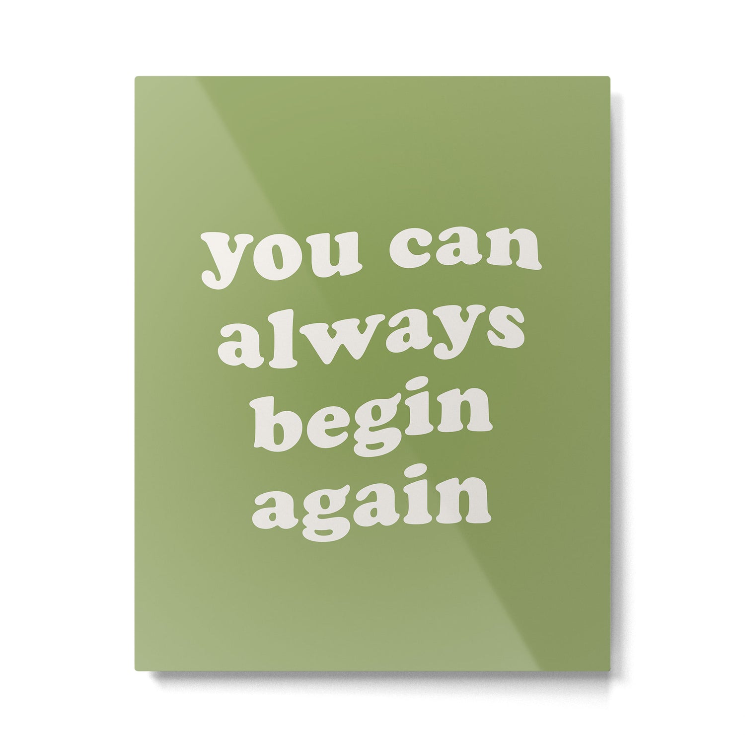 Begin Again Green Metal Print Gallery Image 6