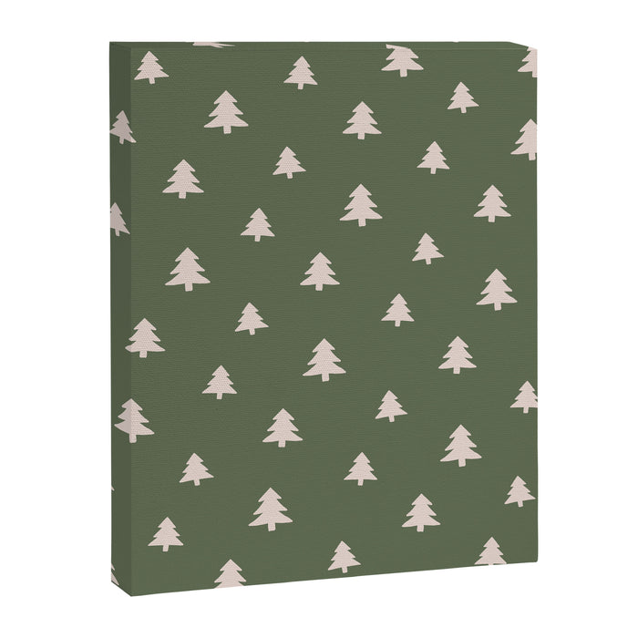 Christmas Tree Pattern Green Canvas Print Gallery Image 1