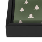 Christmas Tree Pattern Green Framed Canvas Print Gallery Image 3
