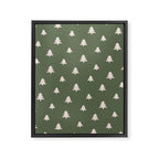 Christmas Tree Pattern Green Framed Canvas Print Gallery Image 8
