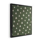 Christmas Tree Pattern Green Framed Canvas Print Gallery Image 2