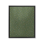 Confetti Pink Gold Cream On Muted Green Framed Canvas Print Gallery Image 6