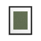 Confetti Pink Gold Cream On Muted Green Framed Art Print Gallery Image 5