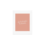 Fa La La Peach Pink Art Print Gallery Image 1