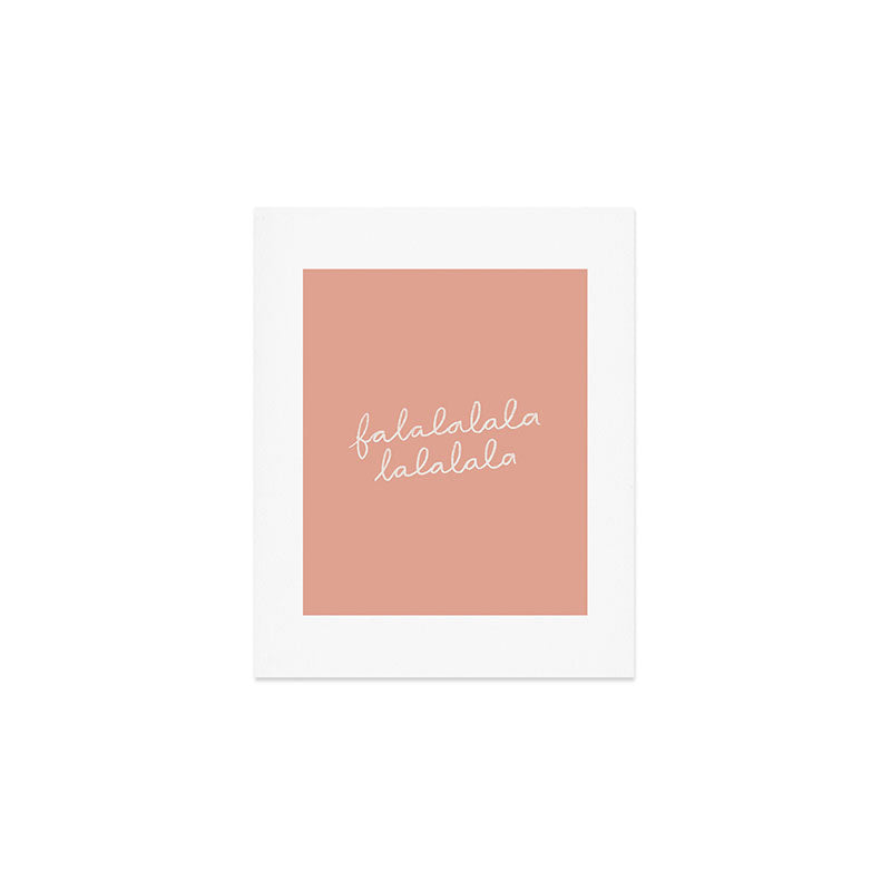 Fa La La Peach Pink Art Print Gallery Image 1