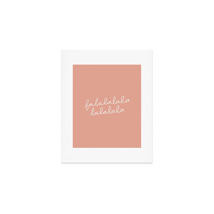 Fa La La Peach Pink Art Print Gallery Image 1