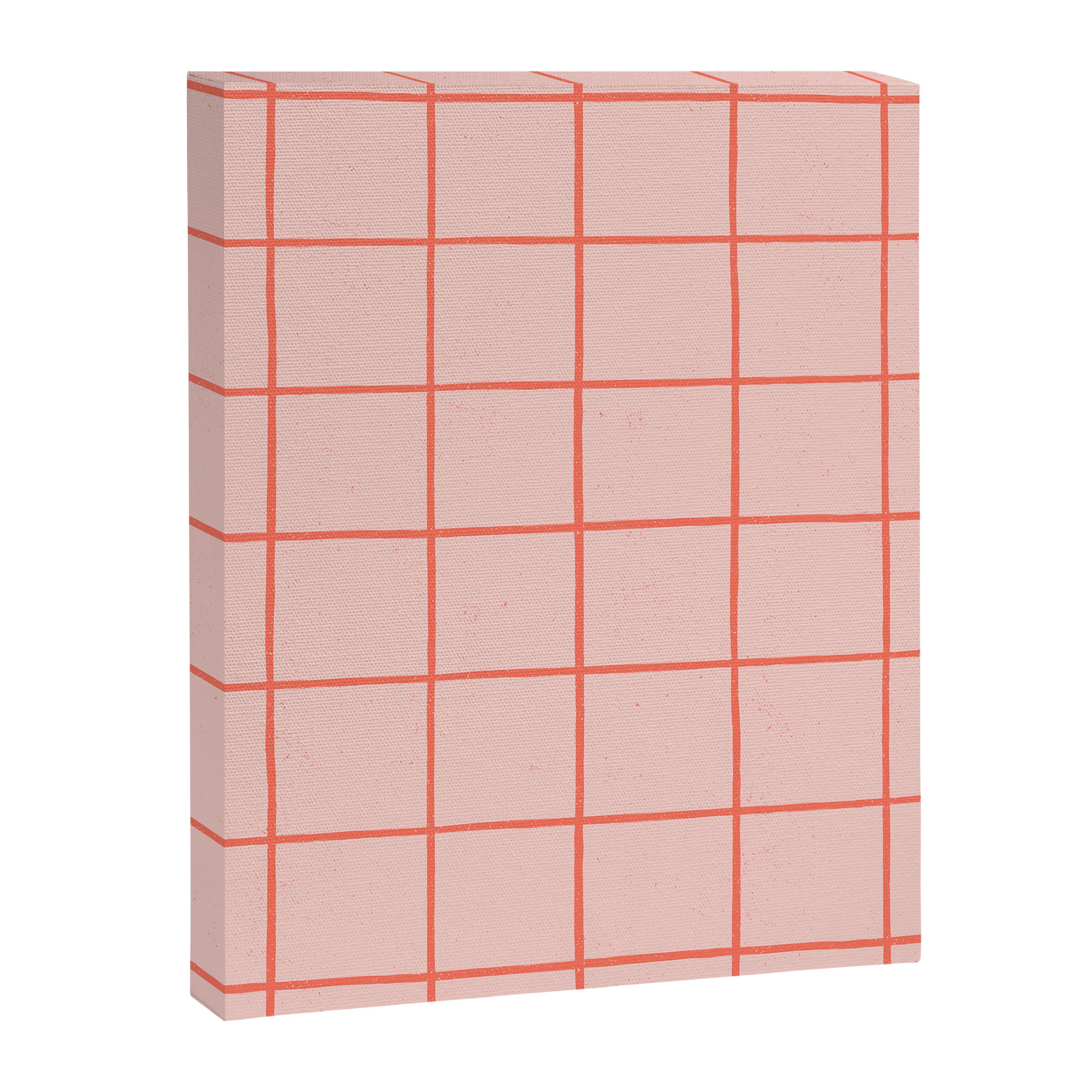 Grid Pattern Peach Canvas Print Gallery Image 6