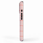 Grid Pattern Peach iPhone Case Gallery Image 2