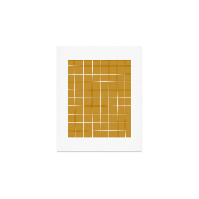 Hand Drawn Grid Golden Art Print Gallery Image 1